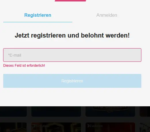 Evolve Casino Registrierung – Konto erstellen in wenigen Minuten